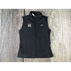 Patagonia Womens Medium Black Better Sweater Vest Full Zip Horizon Organic